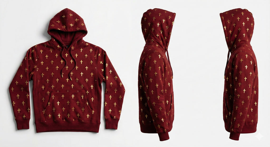 The Crimson Cross Luxe Velour Hoodie
