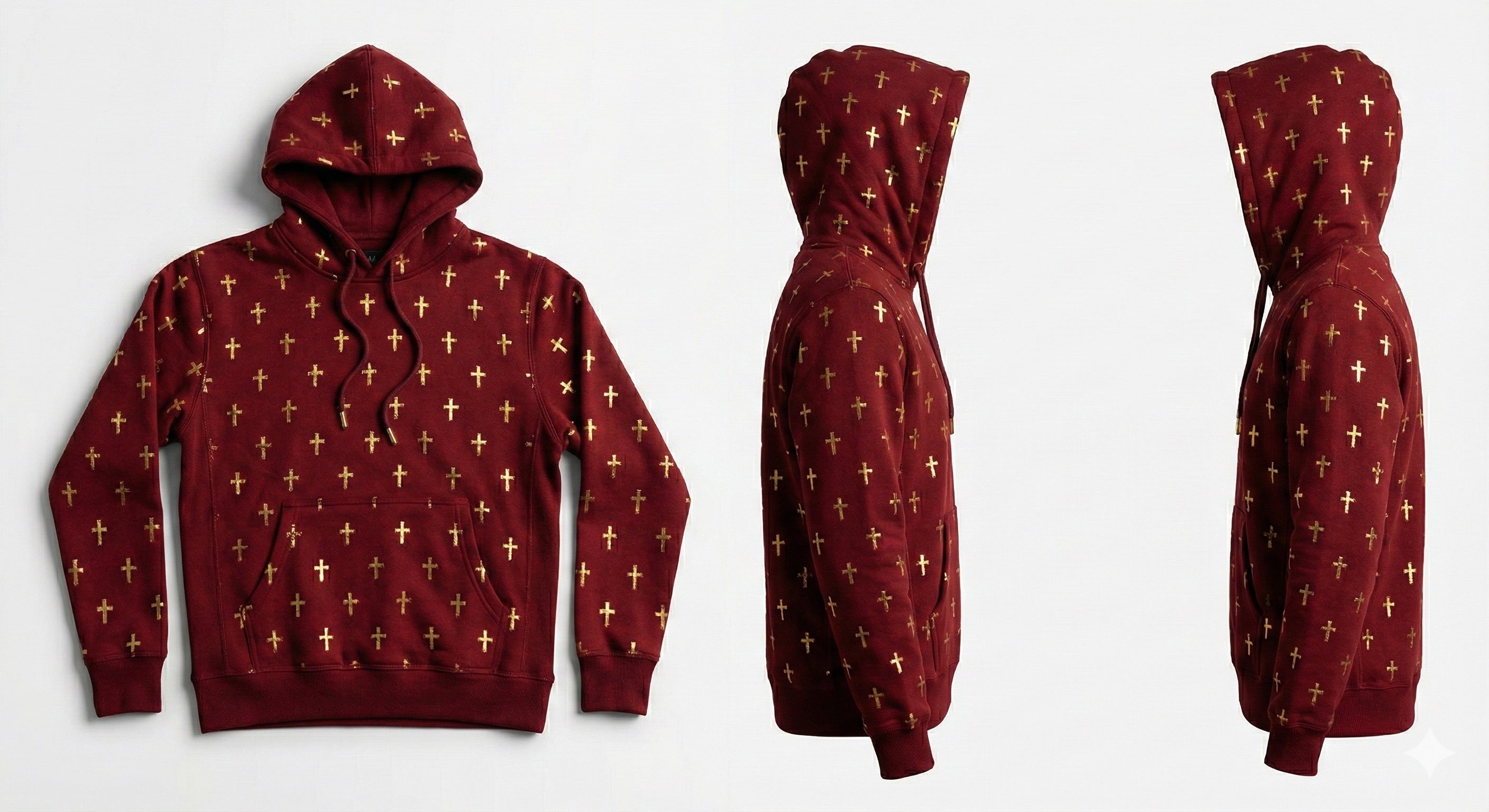 The Crimson Cross Luxe Velour Hoodie